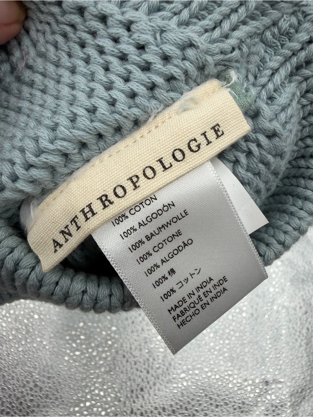 Anthropologie 100% Cotton Elephant Knit Beanie Hat Kids